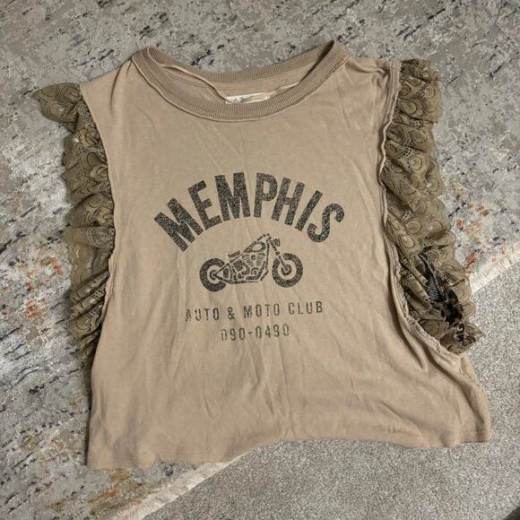 Free People Rock With You Mixed Media Top - Picture 2 of 8